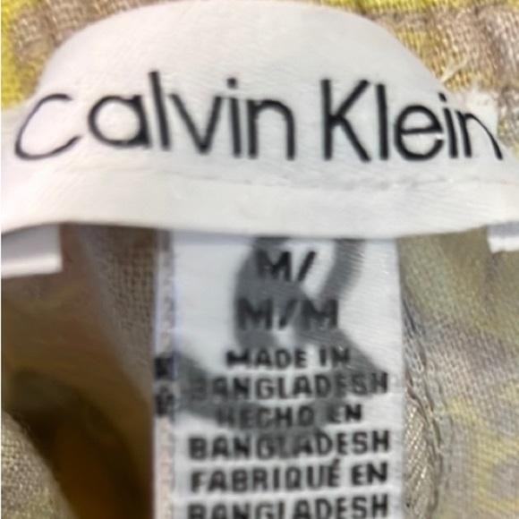 Calvin Klein Relaxed fit drawstring waist pants leaves pattern size Medium - Picture 2 of 13